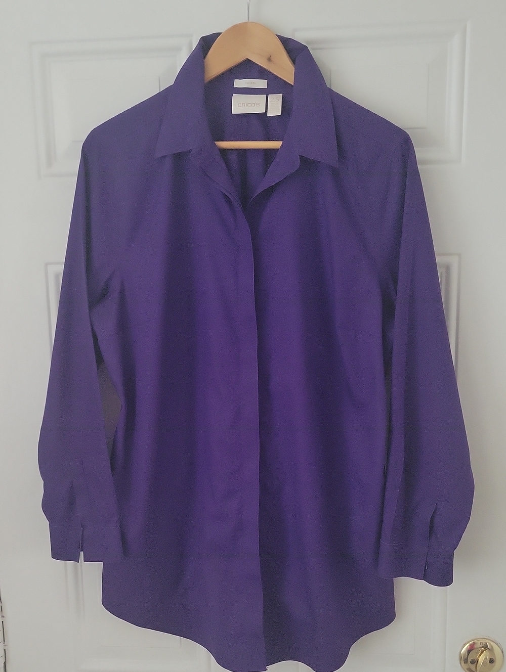 Chico's Purple Button-Front Women's Shirt